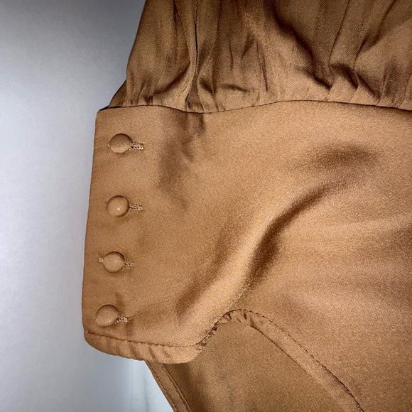 Elegant Brown Women's Blouse - Picture 4 of 6